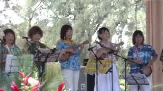 PoePoe Japan performing at the 2025 International Ukulele Festival of Hawaii