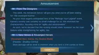 NEW UPDATE PATCH NOTE 1.5.66 | FANNY,LING,ARGUS BUFF | REVAMPED KARINA | Mobile Legends