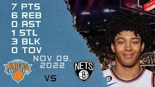 Jericho Sims Highlights 09-11-2022 KNICKS vs NETS NBA REGULAR SEASON