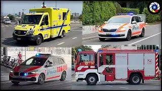 Compilation Secours Genève - Police - Pompiers - Ambulances