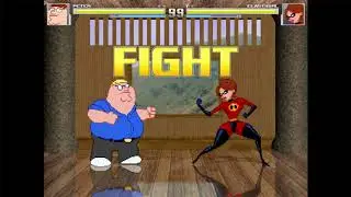 Peter Griffin vs Elastigirl - MUGEN fight - 1