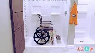 ShowerBuddy SB6W Roll In Solo Self Propel Shower Commode Chair