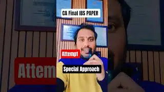 CA Final IBS Paper Attempt Special Approach #cafinal #IBS #caexam #icai #ca #Exam #ibspaper #jan26