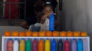 HOW TO MATCH THIS VERY FUNNY & ENTERTAINING 12 BOTTLE  COLOR CHALLENGE - BEST FAMILY GAME SHOW 