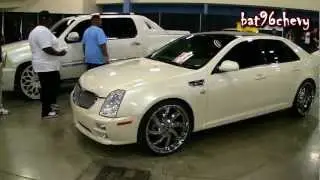 Pearl White Cadillac STS on 22