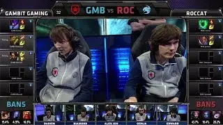 Gambit Gaming vs ROCCAT | Season 4 EU LCS Spring 2014 Super Week W11D2 G2 | GMB vs ROC Full game HD