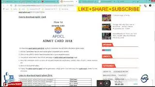 Download APDCL Admit Card 2018