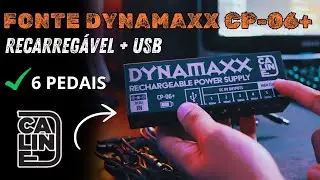 Fonte Recarreg&aacute;vel DYNAMAXX CALINE Para 6 Pedais + USB! @CalineTechnology  #caline #guitarra