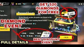 FREE FIRE DIAMOND EVENT FULL DETAILS || GET 520 DIAMONDS || WHAT IS DIAMOND EVENT IN FREE FIRE