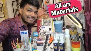 All  art materials tour 🎉😯wroth 10,000 || drawing materials for Beginners