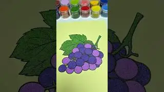 🍇 Grape Bunch Sand Art✨Satisfying ASMR 🍇 #art #satisfying #asmr #sandpainting #shortvideo