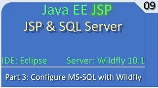 JSP Wildfly and Database Part 3 - Configure Wildfly for MS-SQL | JavaEE JSP Tutorial #09