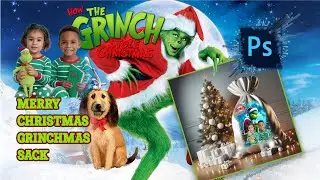 How to Design a Grinchmas Santa Sack in Adobe Photoshop