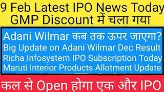 IPO Subscription Status 🔶 Richa Infosystem IPO 🔶 Maruti Interior Products IPO 🔥 Adani Wilmar IPO 🔥