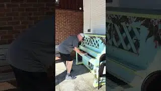 In the Mood to play music in public on public art. #tinymoments #rvlife #piano#lewisburg
