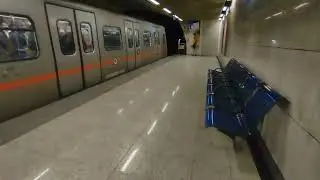 2nd generation train departing Megaro Mousikis station (line 3)