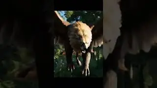 Half Lion, Half Eagle AnimalFusion #HybridBeast #ViralShorts #Leogle #AIAnimals #SciFiNature