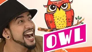 Mad Stuff with Rob &ndash; How to draw an owl | DIY Drawing for children