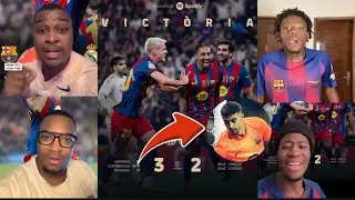 LES R&Eacute;ACTIONS : VICTOIRE DU BARCELONE 3-2 FACE AU REAL #fcbarcelona #realmadrid #classico #finale 