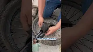 Cara Pasang Ban Dalam Sepeda atau Motor Tanpa Membuka Mur dan Baut.!! #tutorial #shorts