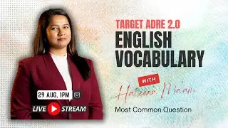 Target ADRE 2.0/English Vocabulary/ Most common questions / By Haleena Ma'am