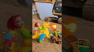 My new remote wala dragon mini vespascooter girl Flying over JCB testing toy Unboxing 🐉