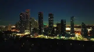 Cityscapes - Toronto | Etobicoke | Lakeshore Waterfront, Skyline 4K Drone View At Dawn