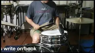 Rudimental Remedies by John Wooton book - Interpretation lesson 5 ex 5 on drumset