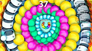 WOW ! I FOUND CUTE STUCK SNAKE FREEZER SNAKES MIDDLE 🐍 BEST EPIC SNAKE IO GAMEPLAY #423