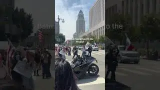 From Gotham to LA Batman has arrived to get justice #protest #batman #nokings