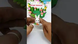 Bunny Garden 🥕 | DIY Clay Art #shorts #clayart