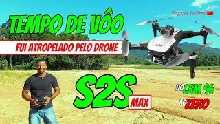 ZEREI a bateria do DRONE 2S2 Max!!!  Quanto tempo ele ficou no AR? VALE A PENA?