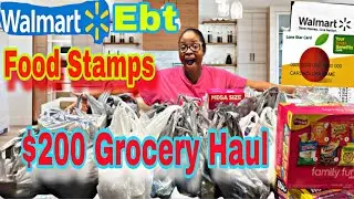 WALMART $200 EBT FOOD STAMPS GROCERY HAUL + WEEKLY MEAL PLAN FOR A FAMILY OF 5