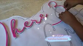 Como hacerlo letreros ne&oacute;n flex personalizado