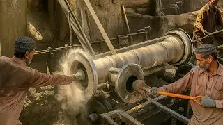 Giant Cement Pipe Manufacturing Process Incredible Factory l  Epic Skills
