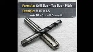 Tapping Chart bhul jao ❌ Bas ye Formula yaad rakho aur Sahi Drill Size chuno. @MachiningWorkshopHub 