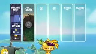 Angry Birds Rio - Mac Game Golden Egg : Golden Fruit Pineapple Banana Level 2-12