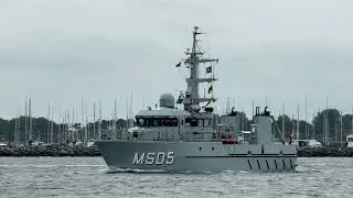 HIRSHOLM MSD 5 verl&auml;sst Rostocker Hafen 5.6.2025 zum Ostseeman&ouml;ver Baltic Operations / BALTOPS 2025