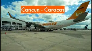 Volando a Venezuela! Conviasa a340-200 Cancun-Caracas