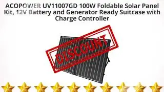 ACOPOWER UV11007GD 100W Foldable Solar Panel Kit, 12V Battery and  | Review and Discount