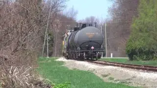 Hopper! ETR 105 Leads a short NB Whisky Train Through Lasalle W/ a Grain Car!