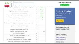 Science Vocabulary - Short Quiz 1
