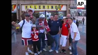England, Slovenia fans gather ahead of their final group match