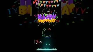 C letter black screen status 💖✨C name birthday whatsapp status #shorts
