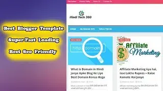 Best Blogger Template Free Download | Super Fast Loding | Seo friendly