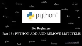 PYTHON - ADD LIST ITEMS AND REMOVE LIST ITEMS
