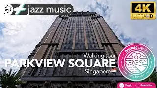 Parkview Square: An impressive office building in the Business District of Singapore, 🇸🇬. 4K