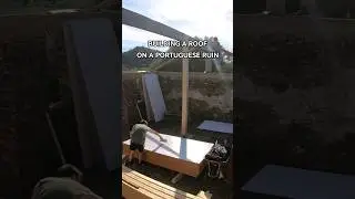 Painting the internal roof boards... #buildingtimelapse #carpentry