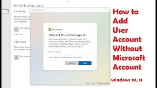 Create user account in Windows without a Microsoft Account - Win 10, 11