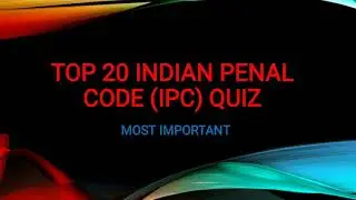 Top 20 important MCQ of indian penal code #mcqquestion #indianpenalcode